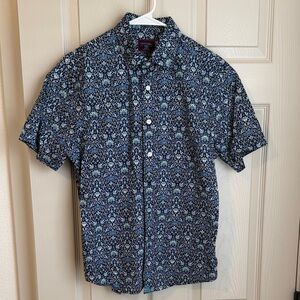 UNTUCKit Navy Floral Button Down Shirt